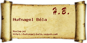 Hufnagel Béla névjegykártya