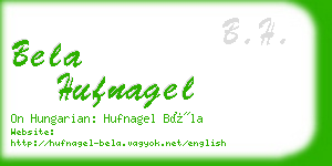 bela hufnagel business card